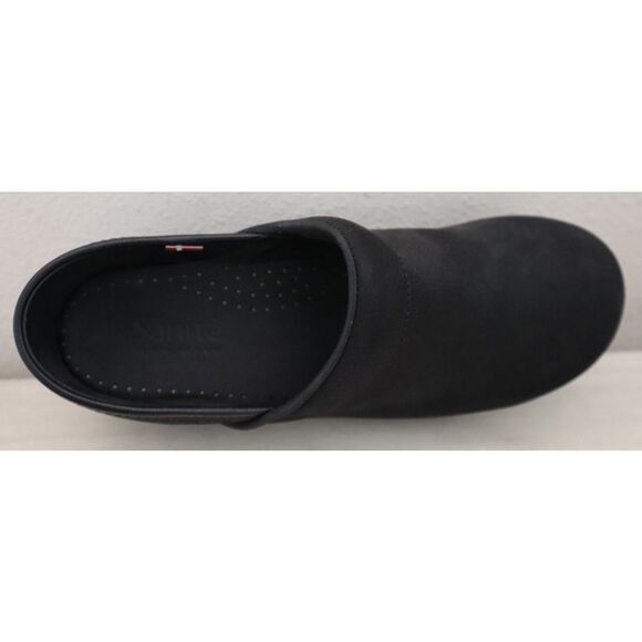 Sanita Women's Sz EUR 38 US 7W Black Original Prof. Textured Oil Leather Clogs - Picture 7 of 13